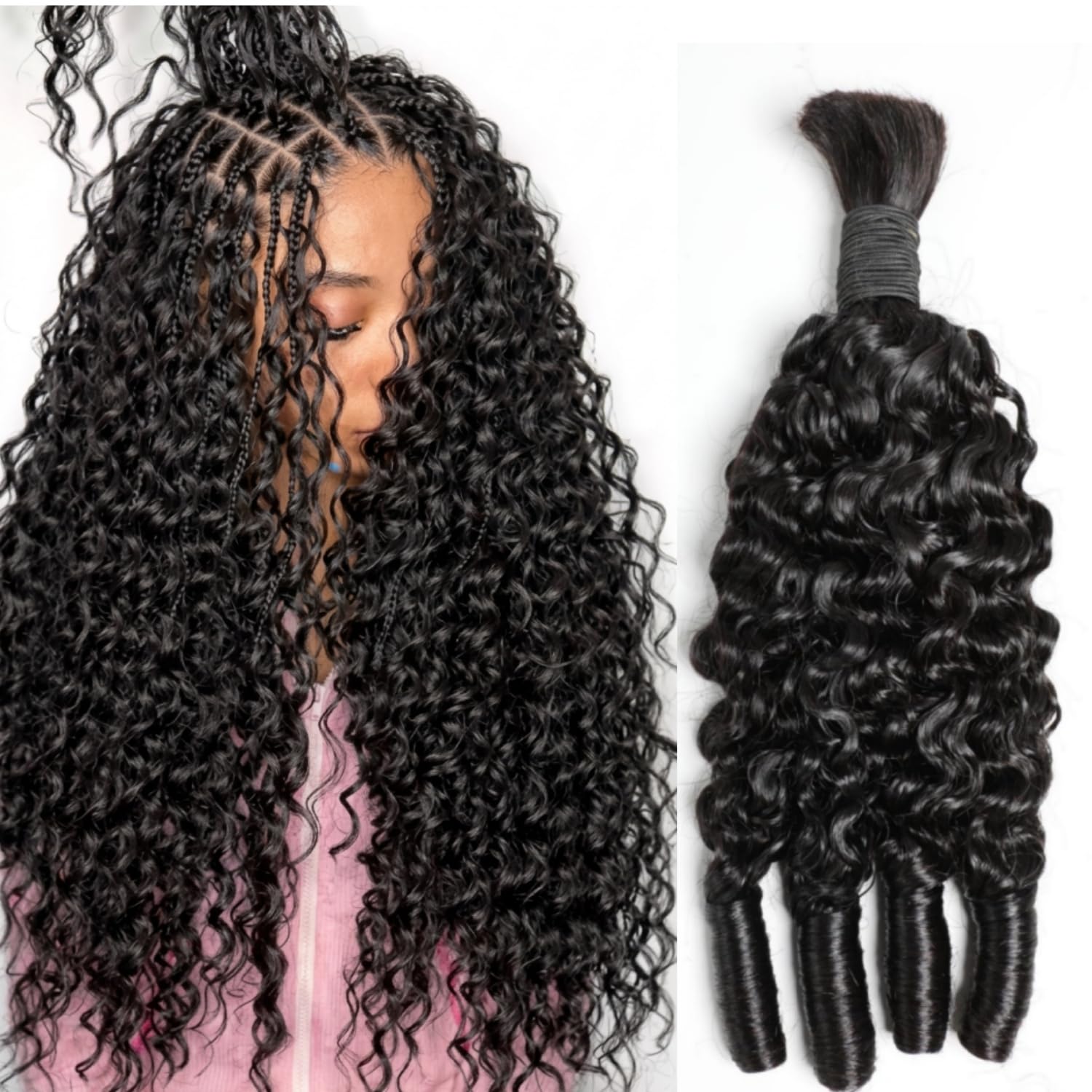 Hair Care Indian - Human Braiding Hair For Boho Braids