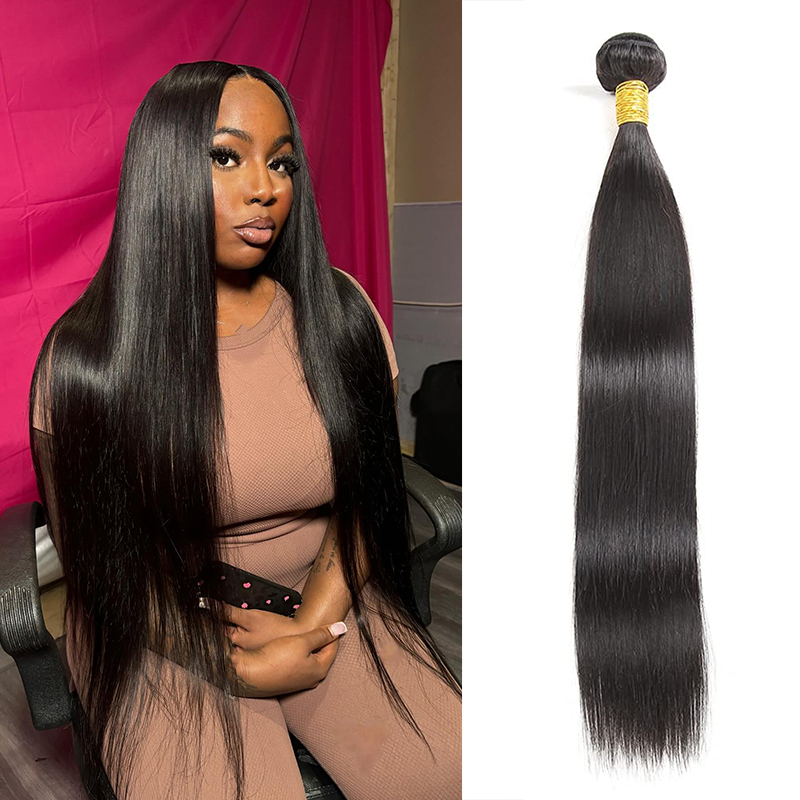 Hair Care Indian - 100g/pcs Straight Human Hair Bundles Virgin