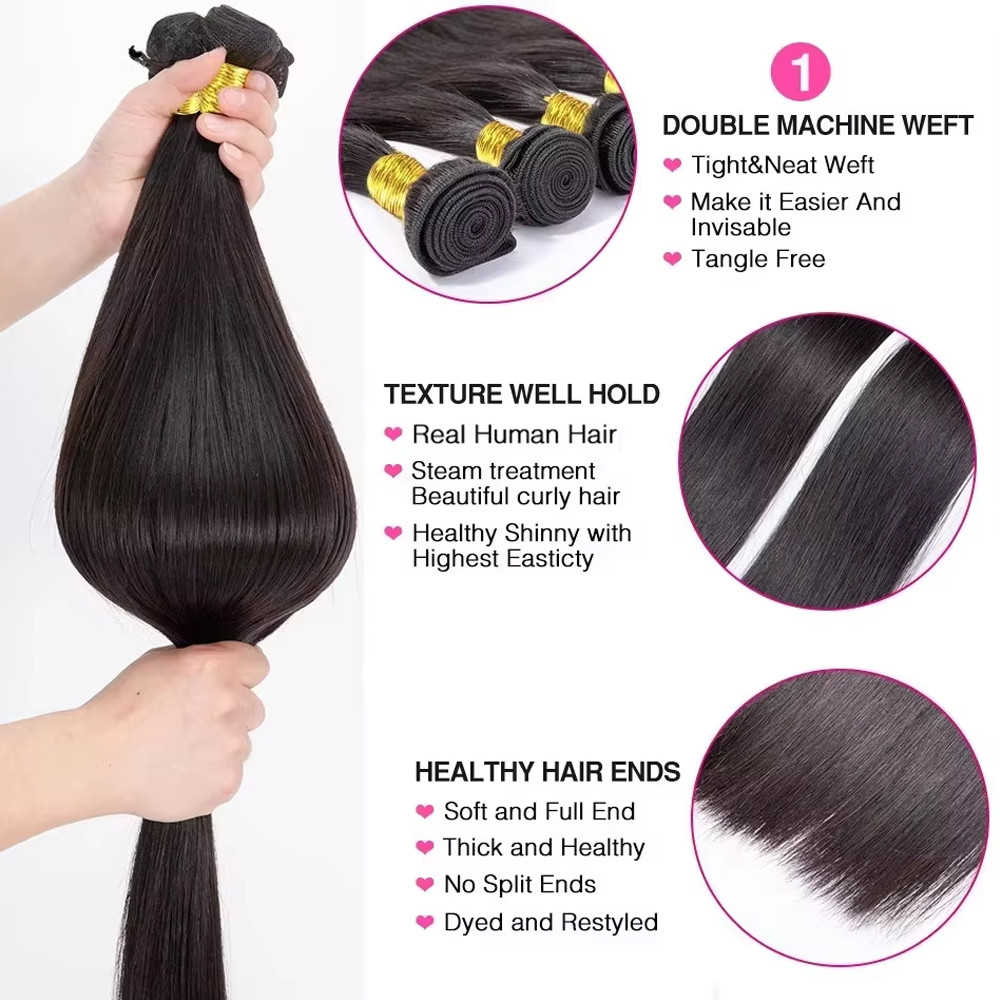 Indian Human Hair Bundles Bone - Hair Care Indian recension och pris