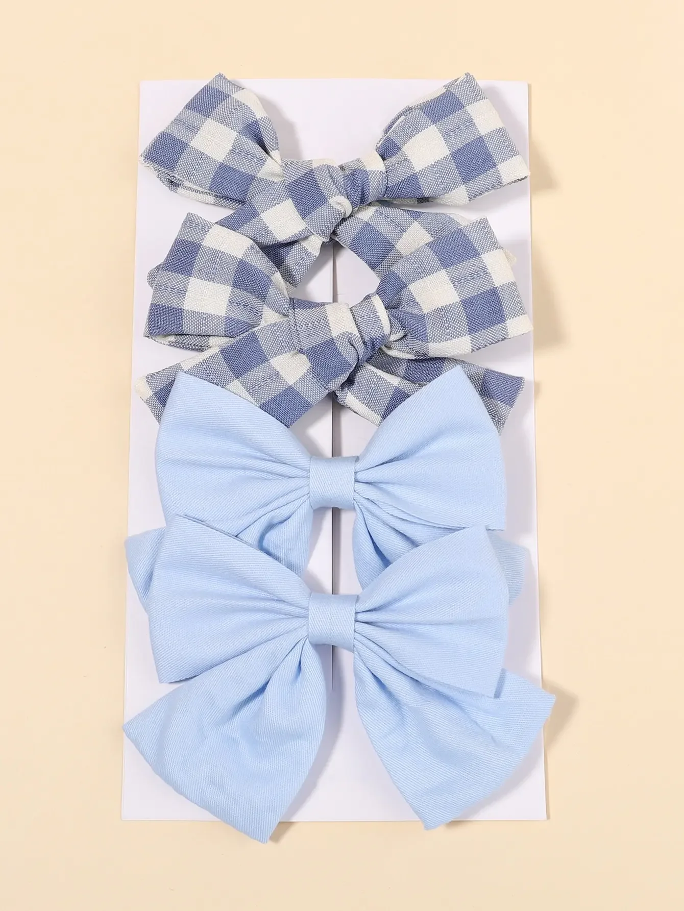 4Pcs/Set Cute Plaid Bow Hair C - Hair Care For Baby recension och pris