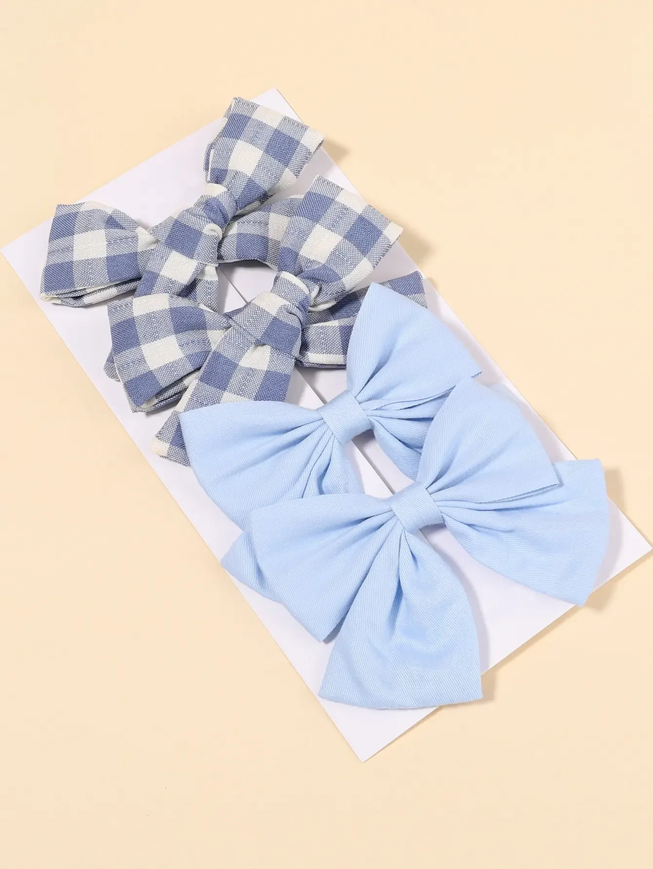 4Pcs/Set Cute Plaid Bow Hair C - Hair Care For Baby recension och pris