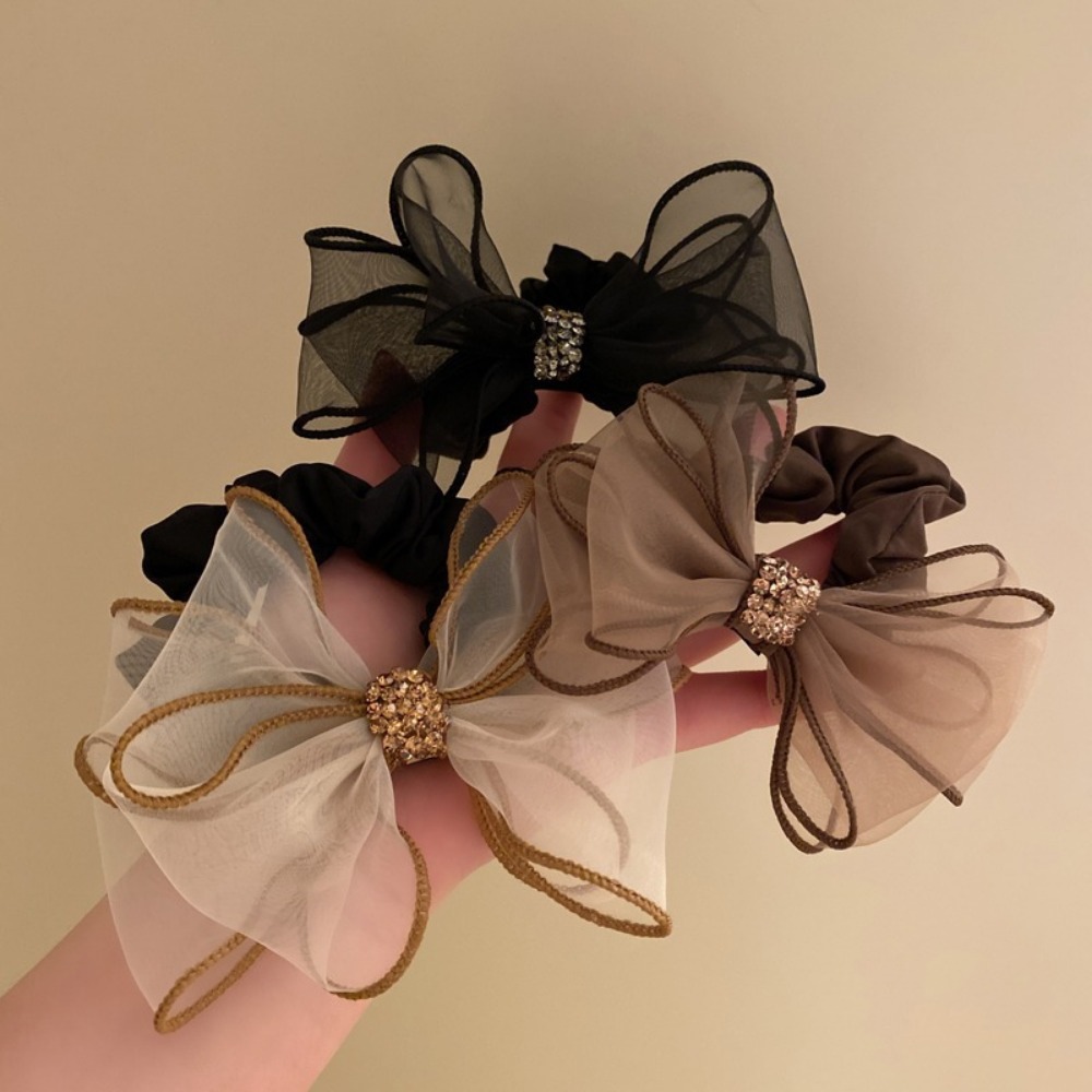 New Mesh Rhinestone Bow Hair T - Hair Net Invisible recension och pris