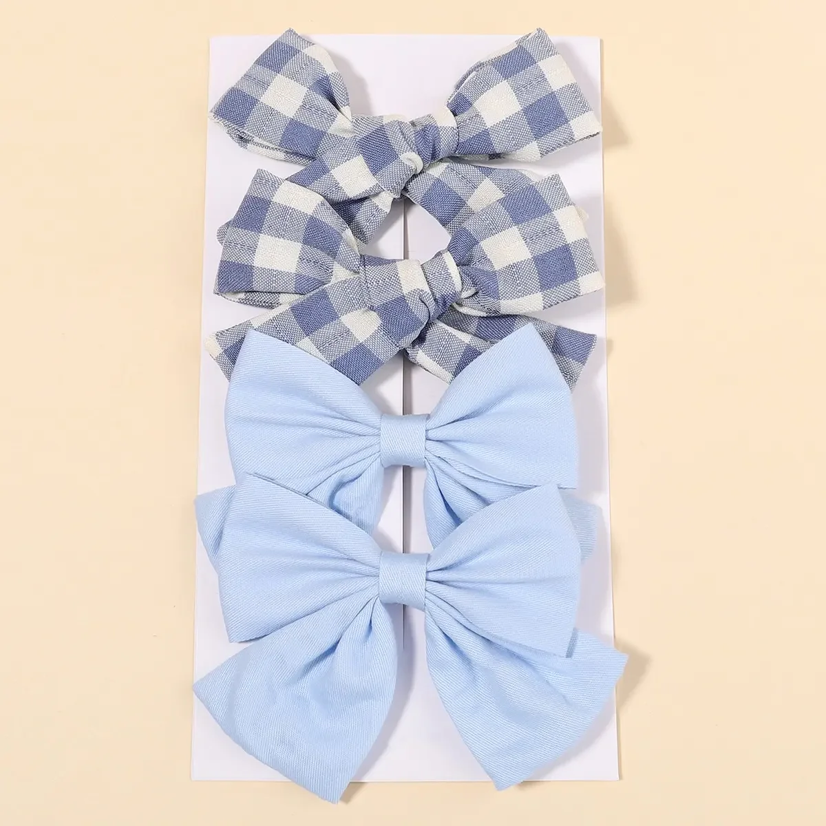 4Pcs/Set Cute Plaid Bow Hair C - Hair Care For Baby recension och pris