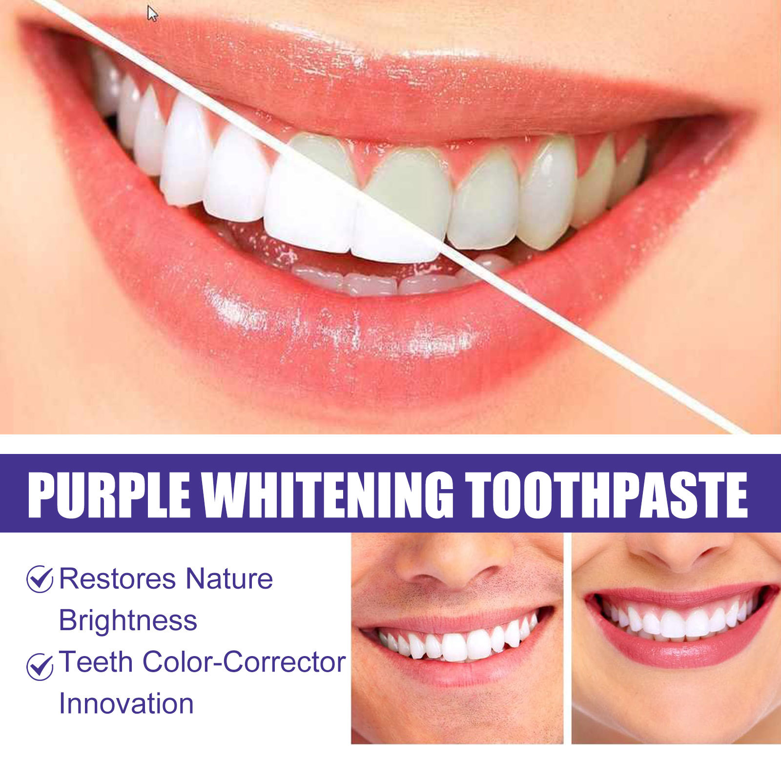 Purple Toothpaste Teeth Whiten - Purple Toning Shampoo recension och pris