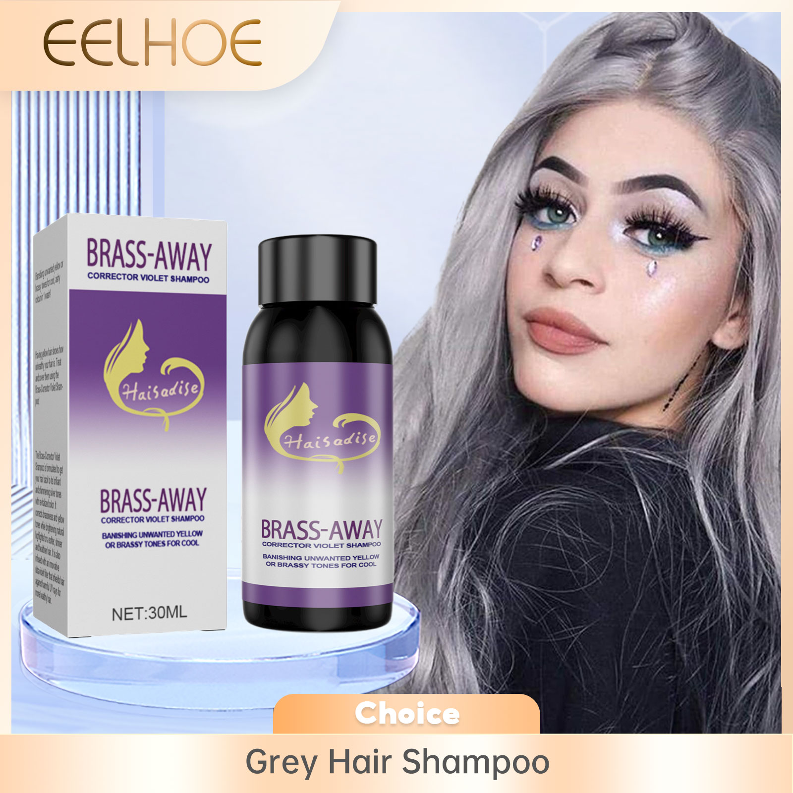 Gray Color Fixing Hair Dye Sha - Purple Toning Shampoo recension och pris