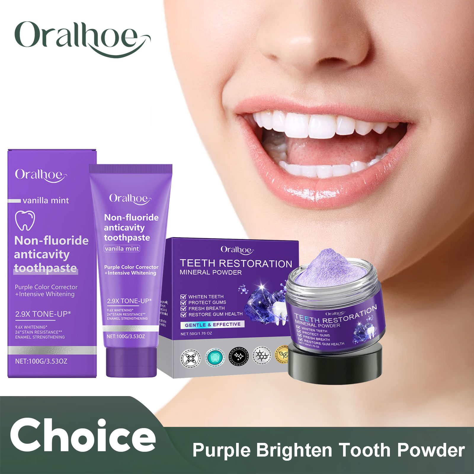 Teeth Restoration Mineral Powd - Purple Toning Shampoo recension och pris