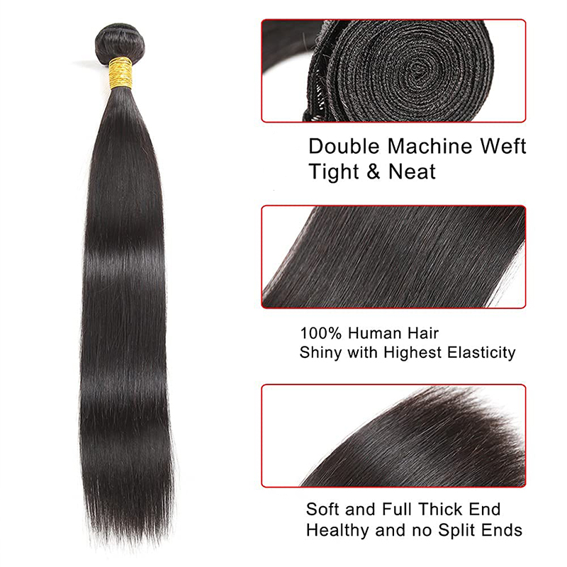 100g/pcs Straight Human Hair B - Hair Care Indian recension och pris