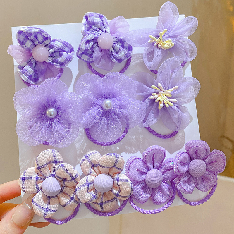 10Pcs Children's Mesh Flower H - Hair Net Invisible recension och pris