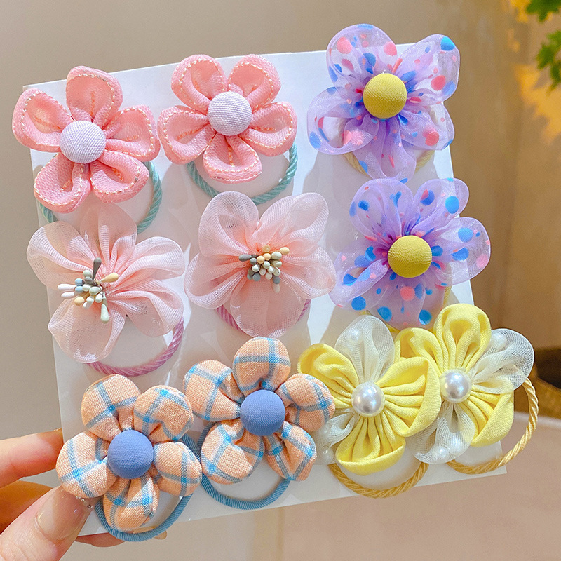 10Pcs Children's Mesh Flower H - Hair Net Invisible recension och pris
