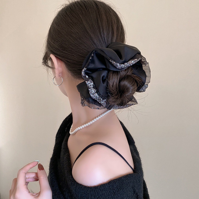 Oversized Silk Crystal Hair Sc - Hair Net Invisible recension och pris